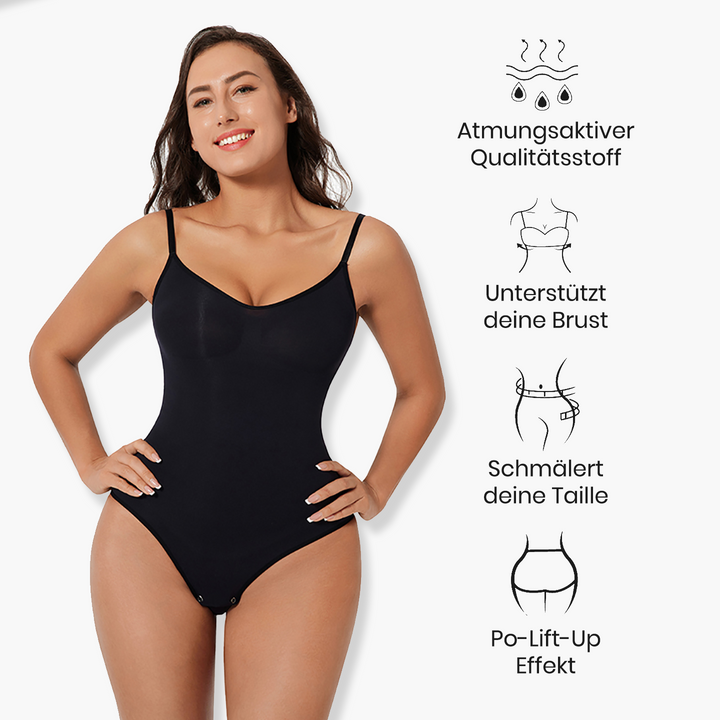 Sculpting bodysuit shapewear with slip