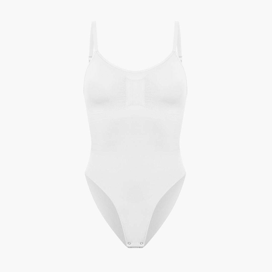 Sculpting bodysuit shapewear with slip