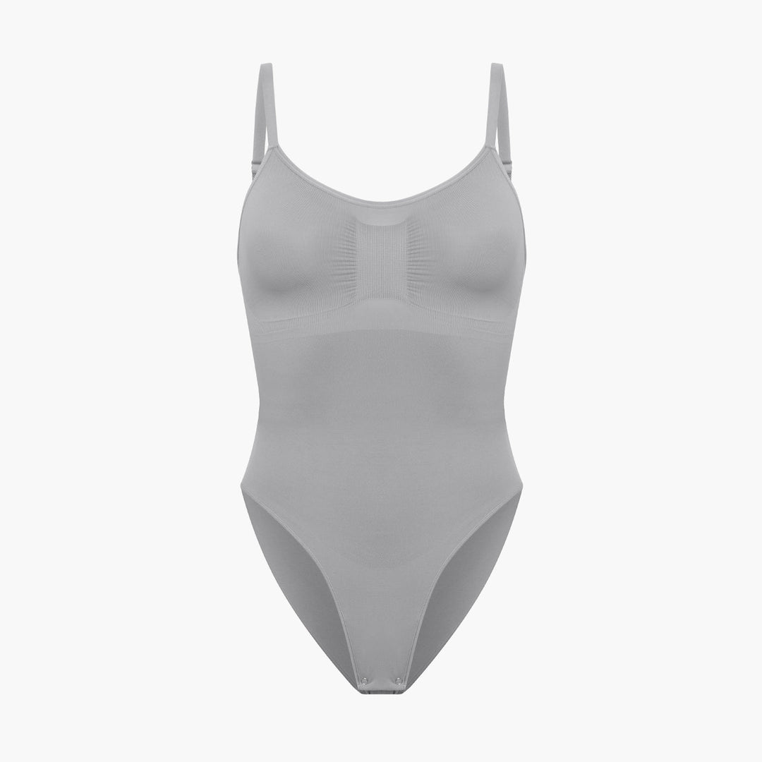 Sculpting bodysuit shapewear with slip