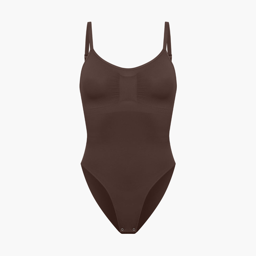 Sculpting bodysuit shapewear with slip