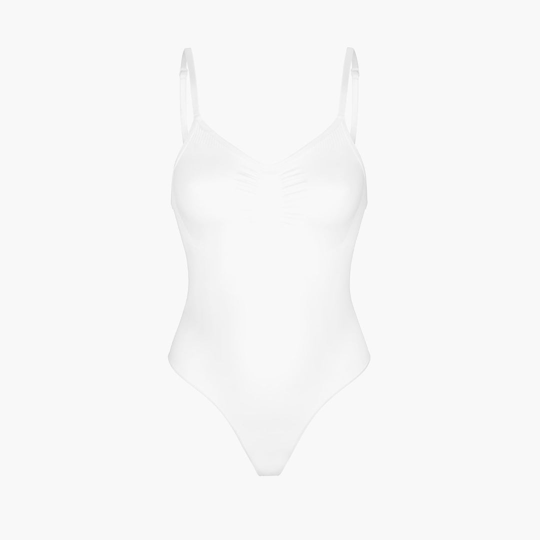 Sculpting bodysuit shapewear with slip