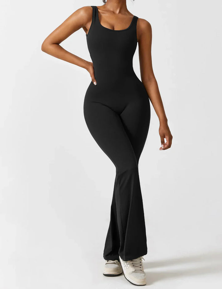 Elena - Flared V-Back Jumpsuit (1+1 FREE)