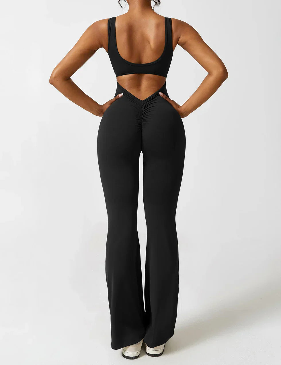 Elena - Flared V-Back Jumpsuit (1+1 FREE)