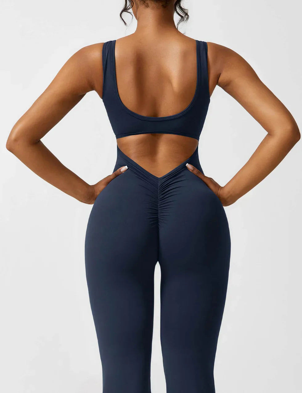 Elena - Flared V-Back Jumpsuit (1+1 FREE)