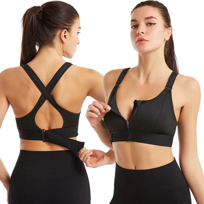 Lieke™ EmpowerBodyFit Front-Zip Sports Bra